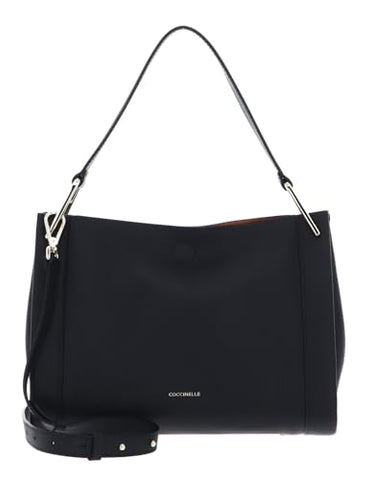 Coccinelle Borsa a spalla Wallace Nero Cuoio Small