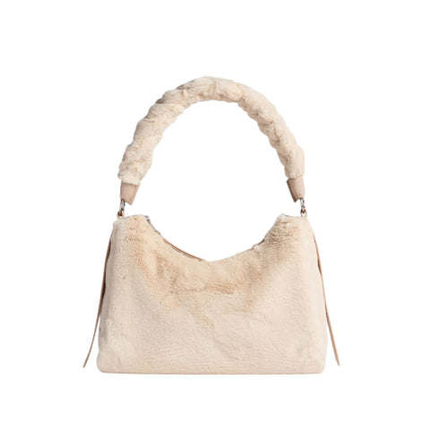 Coccinelle_Borsa_Boheme_Synthetic_Fur_Small_Natural_Rosette_Coccinelle_Siena