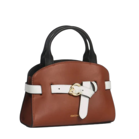 Coccinelle Borsa_a_mano_Sabine_Tricolor_Small_Cognac_Nero_Snow_Coccinelle_Siena
