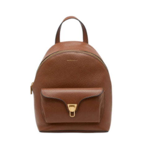 Coccinelle Zaino Beat Generation Small Cognac Coccinelle Siena Frontale 