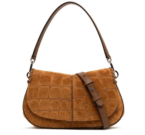 Gianni Chiarini Helena Round Cocco Camoscio Small pelle camoscio cognac frontale