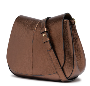 Gianni Chiarini Helena Round Medium Metalizzato Toasted in pelle laterale