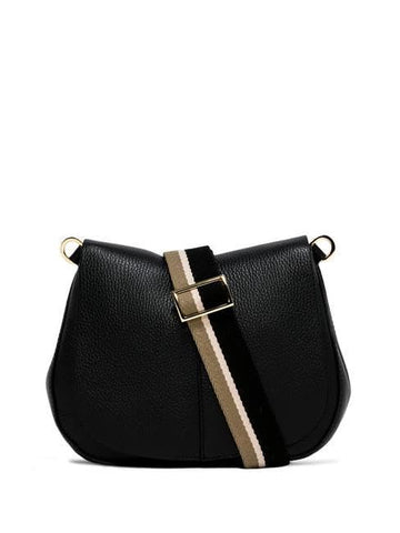 Gianni Chiarini Helena Round Medium Nero Gianni Chiarini Siena Frontale Pelletteria Falchini Tracolla Tessuto