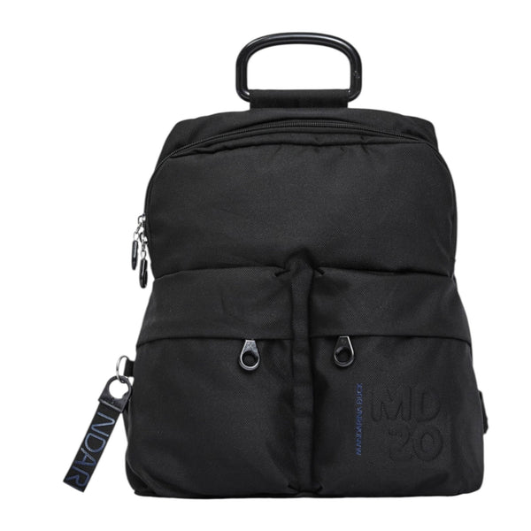 Mandarina_Duck_MD_20_Zaino_New_Collection_Pelletteria_Falchini_Siena_Nero_Frontale