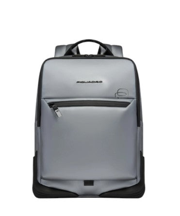Piquadro_Zaino_Corner_15_6_Tessuto_cerato_impermeabile_catalogo_falchini_siena_nuova_collezione_argento_frontale