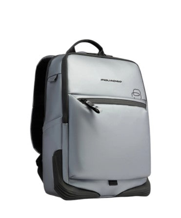 Piquadro_Zaino_Corner_15_6_Tessuto_cerato_impermeabile_catalogo_falchini_siena_nuova_collezione_argento_laterale