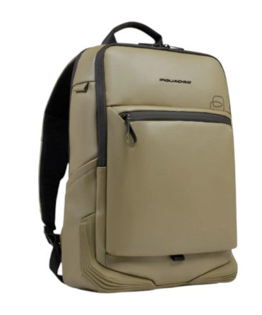 Piquadro_Zaino_Corner_15_6_Tessuto_cerato_impermeabile_catalogo_falchini_siena_nuova_collezione_verde_laterale