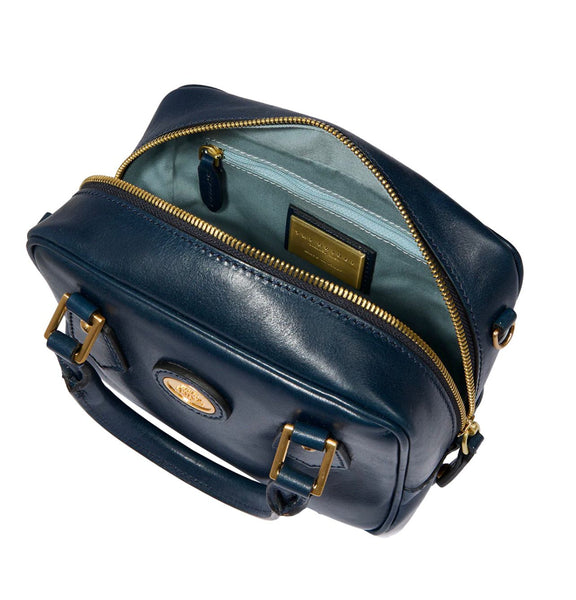 The Bridge Bauletto Mini Story Oltremare interno, the bridge pelletteria, negozio di borse Siena 