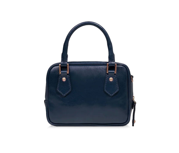 The Bridge Bauletto Mini Story Oltremare posteriore, the bridge pelletteria, negozio di borse Siena 