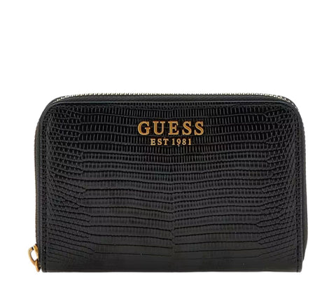 Guess Portafoglio Zip Around Sibel SLG Nero Medium