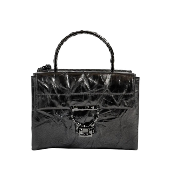 coccinelle_borsa_a_tracolla_arlettis_droplet_limited_edition_falchini_siena_gun_metal_frontale