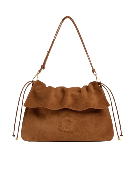 coccinelle_borsa_lidia_medium_camoscio_falchini_siena_cognac_frontale