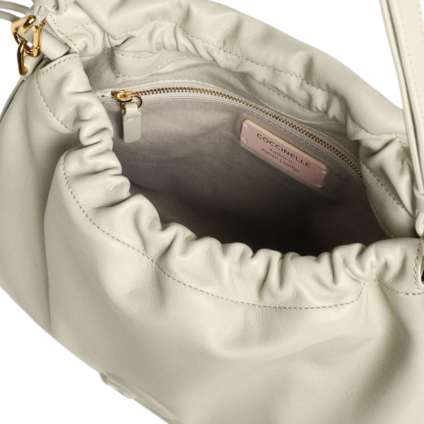 coccinelle_borsa_lidia_small_pelle_liscia_coulisse_falchini_siena_eucalipto_interno