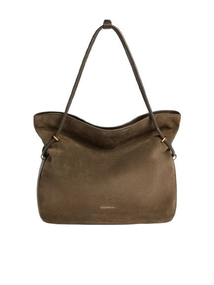 coccinelle_borsa_spalla_lizzie_camoscio_medium_falchini_siena_fango_frontale