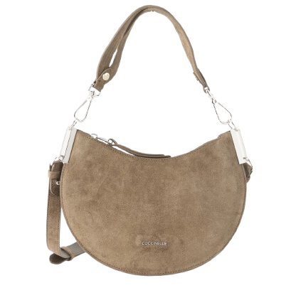 coccinelle_borsa_sunup_suede_small_camoscio_mezzaluna_falchini_siena_warm_taupe_frontale