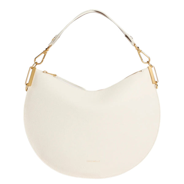 coccinelle_sunup_medium_borsa_spalla_lavoro_pelle_grana_capiente_2026_falchini_siena_pearl_cognac_frontale