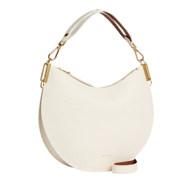 coccinelle_sunup_medium_borsa_spalla_lavoro_pelle_grana_capiente_2026_falchini_siena_pearl_cognac_laterale