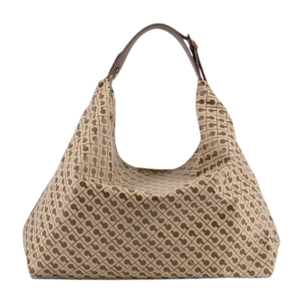 gherardini_amazzonia_large_borsa_spalla_softy_tessuto_leggero_hobo_monogram_2026_falchini_siena_tabacco_burro_frontale
