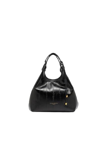 gianni_chiarini_borsa_dua_medium_stampa_anguilla_falchini_siena_nero_frontale
