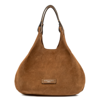 gianni_chiarini_dua_medium_suede_bag_camoscio_boho_luxury_aesthetic_hobo_tote_2026_falchini_siena_caramel_frontale