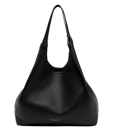gianni_chiarini_shopper_dua_large_pelle_martellata_falchini_siena_nero_frontale