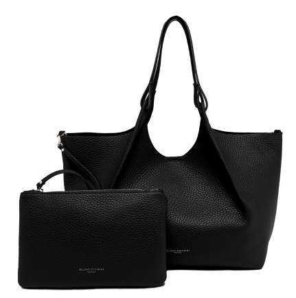 gianni_chiarini_shopper_dua_large_pelle_martellata_falchini_siena_nero_pochette