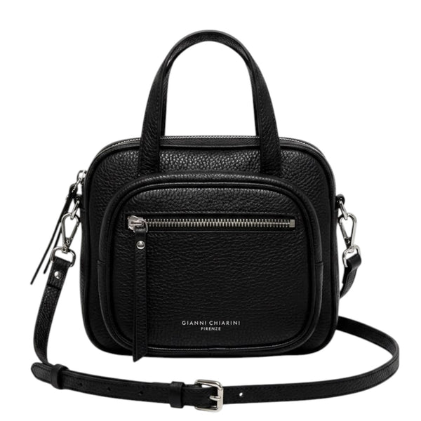 gianni_chiarini_tracollina_carre_small_pelle_martellata_falchini_siena_nero_frontale