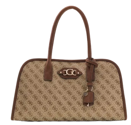guess_bauletto_samantha_logo_large_tessuto_jacquard_falchini_siena_latte_logo_brown_frontale