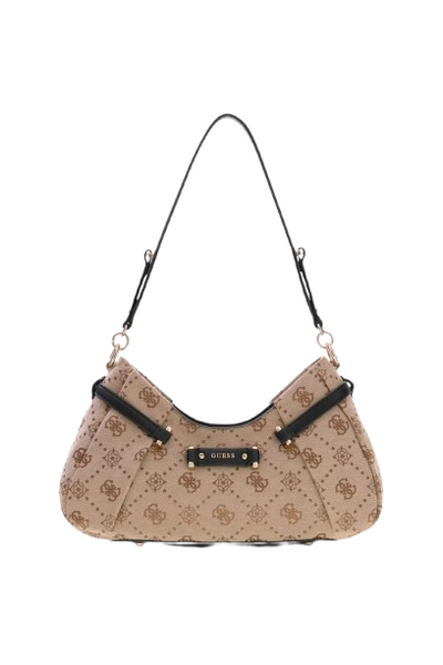 guess_borsa_spalla_dorothy_logo_small_tessuto_falchini_siena_latte_logo_black_frontale