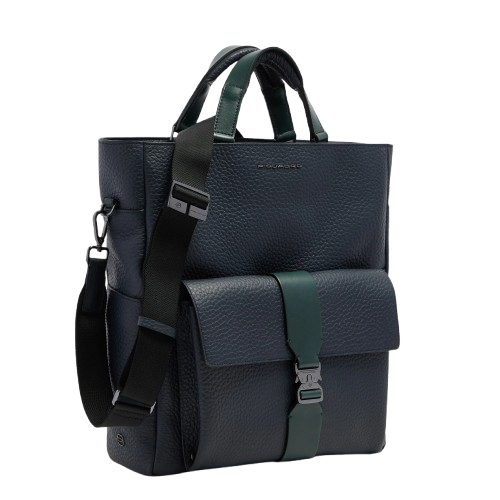 piquadro_zaino_tote_bag_materia_156_pelle_falchini_siena_blu_verde_laterale
