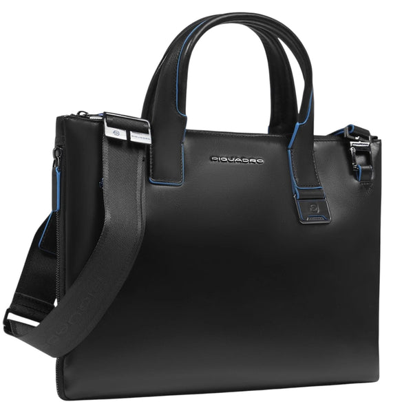 piquadro_blue_square_cartella_14_iconic_blue_rim_corporate_core_business_luxury_leather_2026_falchini_siena_nero_laterale_tracolla