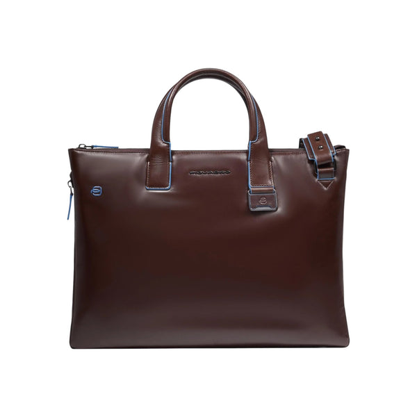 piquadro_blue_square_cartella_15.6_power_business_executive_luxury_briefcase_iconic_blue_2026_falchini_siena_marrone_frontale