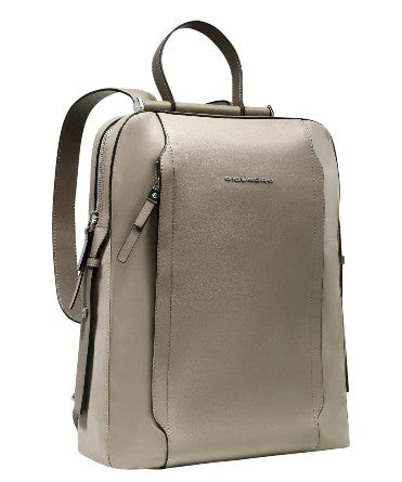 piquadro_circle_lyra_zaino_tessuto_e_pelle_porta_pc_14_lady_business_luxury_backpack_elegant_office_style_2026_falchini_siena_beige_laterale