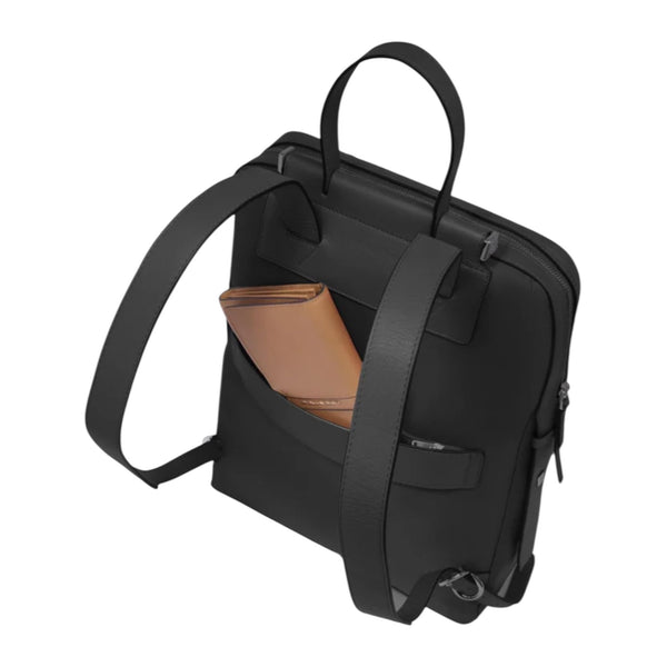 piquadro_circle_lyra_zaino_tessuto_e_pelle_porta_pc_14_lady_business_luxury_backpack_elegant_office_style_2026_falchini_siena_nero_posteriore