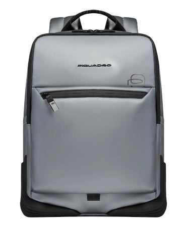 piquadro_corner_zaino_porta_pc_14_ipad_business_tech_leggero_2026_falchini_siena_grigio_frontale