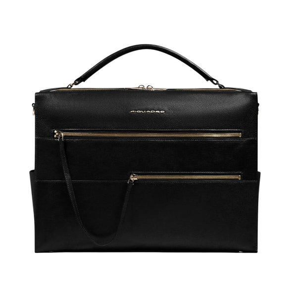 piquadro_patricia_cartella_donna_pelle_porta_pc_14_business_bag_luxury_office_2026_falchini_siena_nero_frontale