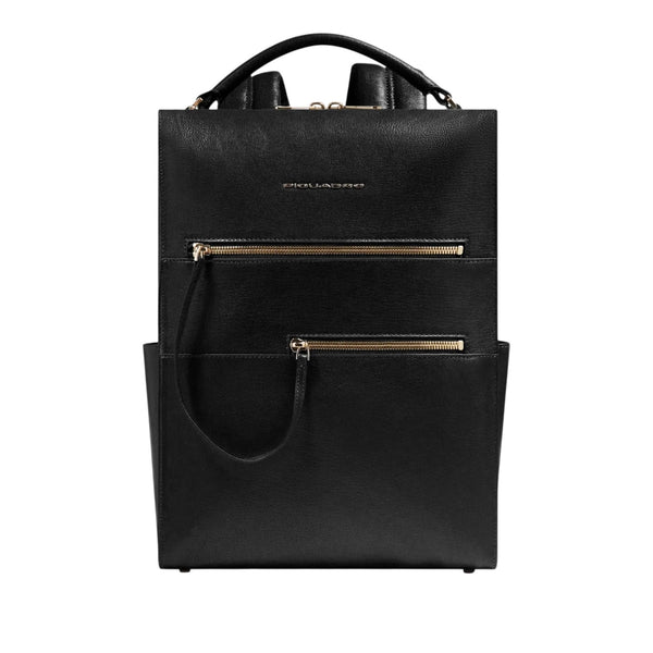 piquadro_patricia_zaino_donna_pelle_porta_pc_14_ca6772w140_business_backpack_luxury_2026_falchini_siena_nero_frontale