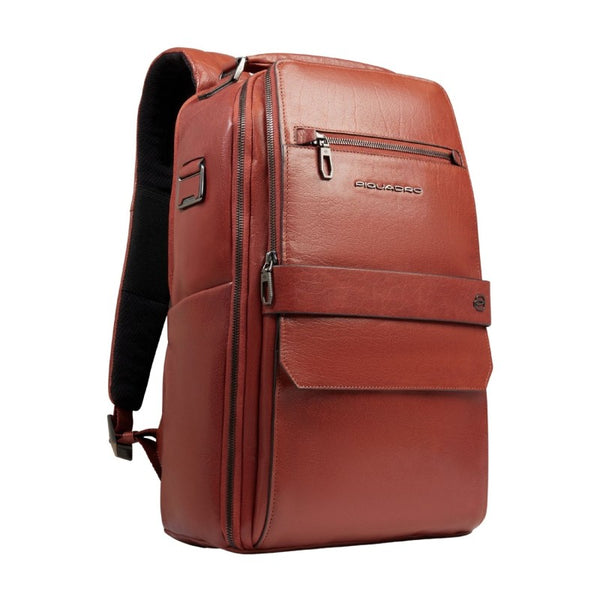 piquadro_solm_zaino_viaggio_14_tech_minimal_smart_backpack_commuting_2026_falchini_siena_terracotta_laterale