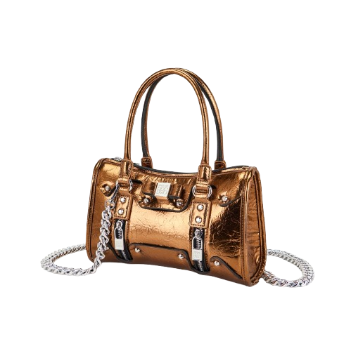 save_my_bag_tracolla_selena_lycra_small_falchini_siena_metallic_brown_laterale