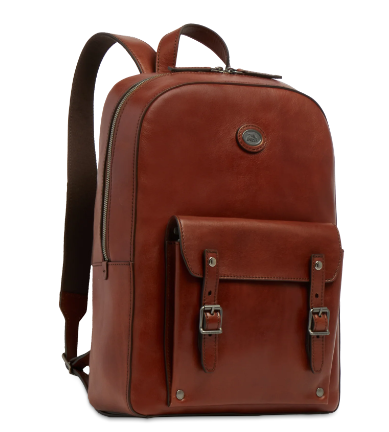 the_bridge_galileo_medium_zaino_pelle_cuoio_toscano_bucket_backpack_2026_falchini_siena_marrone_laterale