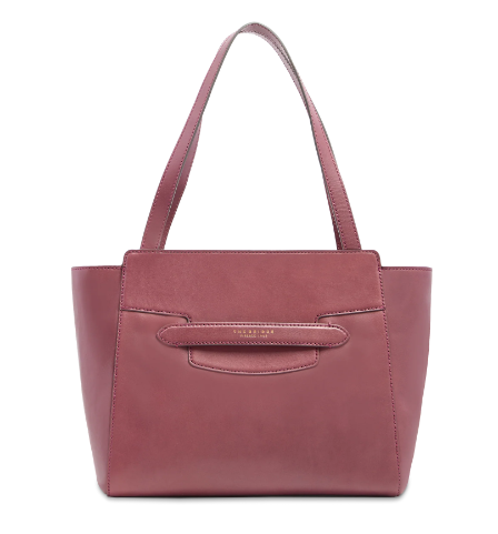 the_bridge_lucrezia_borsa_shopper_spalla_cuoio_morbido_tote_luxury_2026_falchini_siena_orchidea_frontale