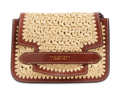 the_bridge_lucrezia_wow_tracolla_rafia_cuoio_small_crossbody_summer_luxury_2026_falchini_siena_cuoio_frontale