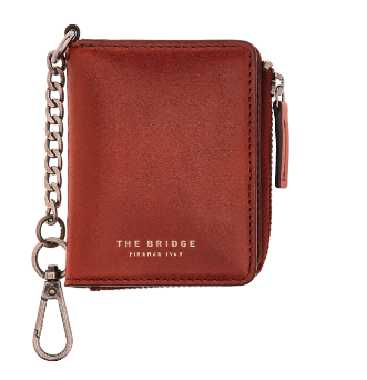 the_bridge_lupo_portacarte_catena_cuoio_wallet_on_chain_mini_bag_2026_falchini_siena_marrone_frontale