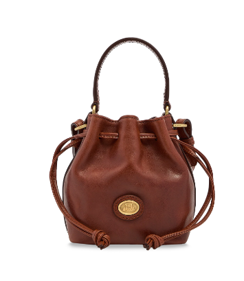 the_bridge_secchiello_mini_story_cuoio_pelle_handbag_bucket_bag_luxury_2026_falchini_siena_cuoio_frontale