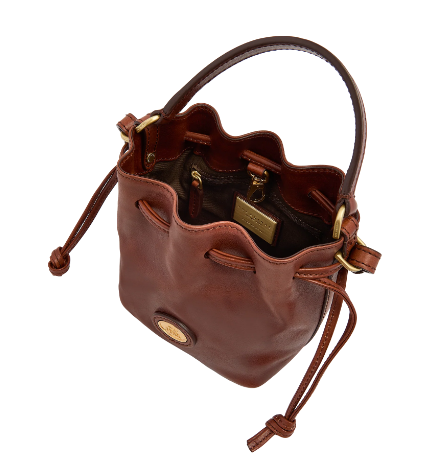 the_bridge_secchiello_mini_story_cuoio_pelle_handbag_bucket_bag_luxury_2026_falchini_siena_cuoio_interno